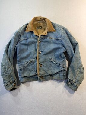 Vintage 70's-80's Maverick Denim Jacket with Corduroy Collar, Sherpa Lining